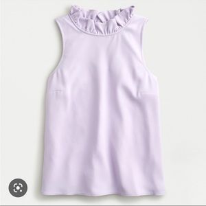 JCrew Ruffle Neck Top - lilac